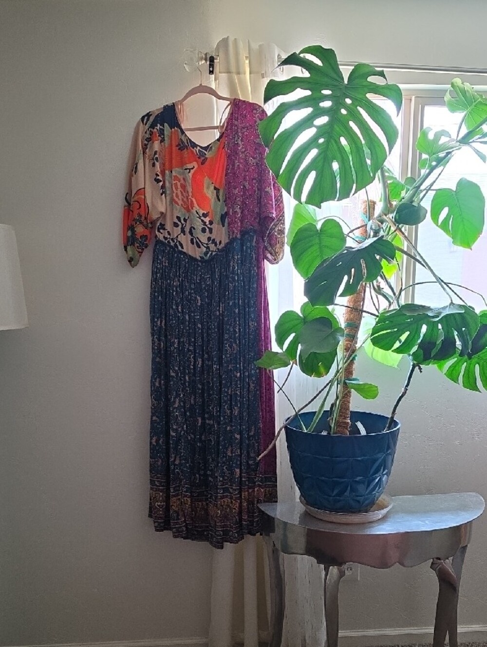 Free People Multicolor Floral Maxi Dress - Orange, Teal, Pink - Picture 2 of 4